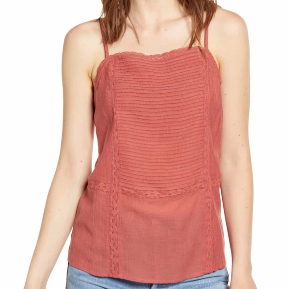 hinge Tops - NWT Hinge Lace Trim Cupro Camisole XXS